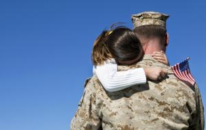 Military dad and daughter