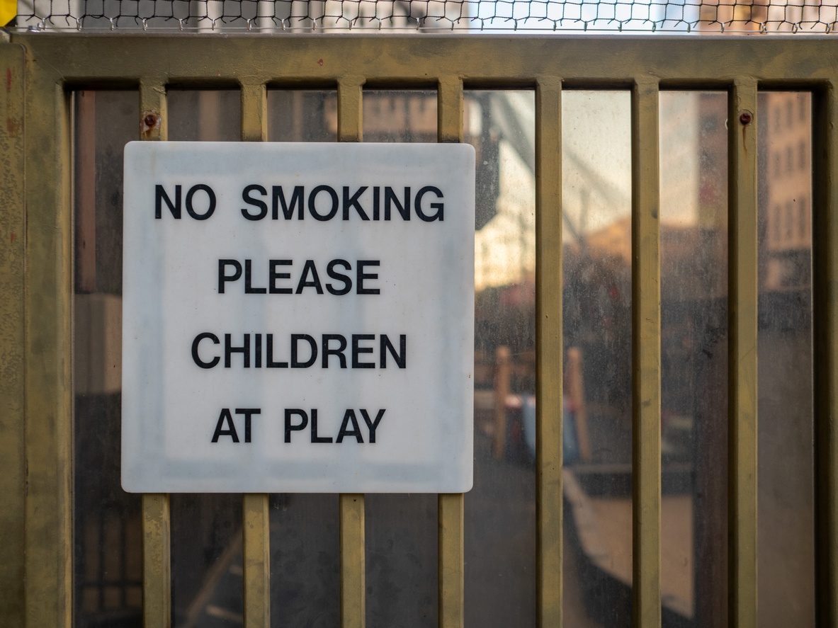 No Smoking Sign on Playground