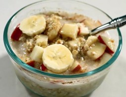 Cooking with children recipe - overnight oatmeal in cup